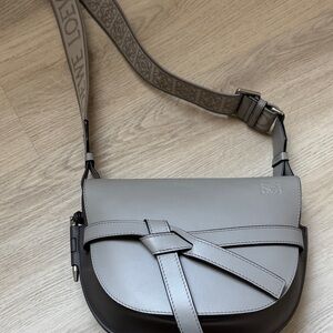 Loewe Taupe Leather Knot Crossbody Bag